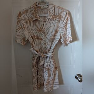 Roxy Cream and Tan One Piece - XS